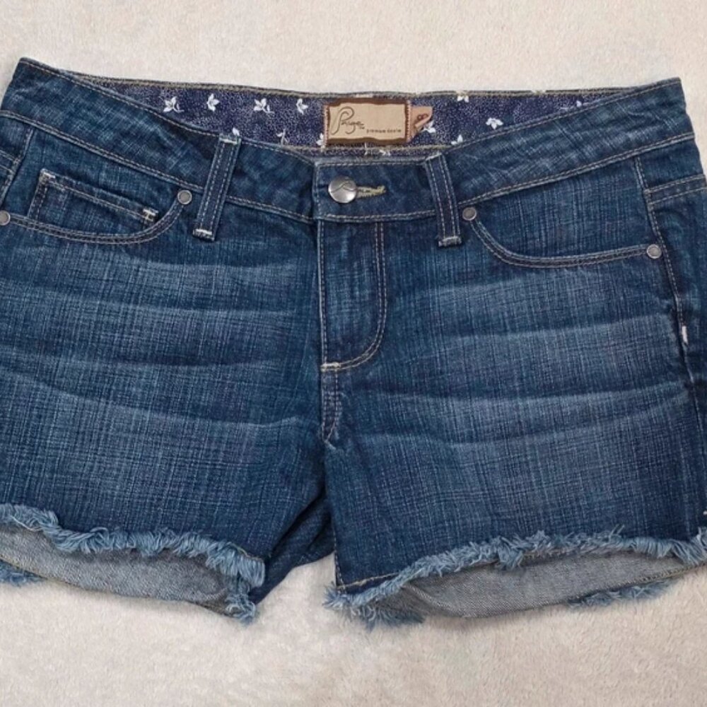 Paige silver lake jean shorts size 28 waist
